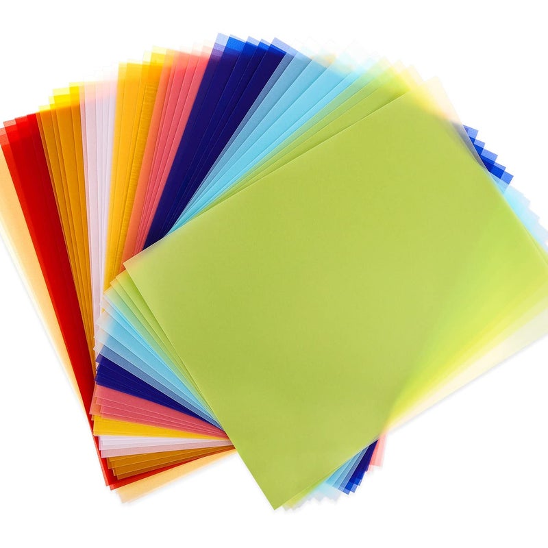 Cridoz 9-Color Transparent Vellum Paper - 8.5 x 11, Translucent Tracing Paper for Printing & Drawing - Image 1